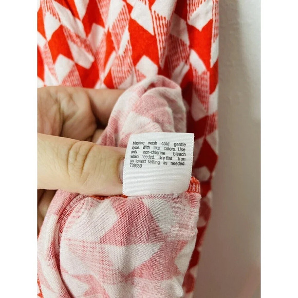 A.N.A. Mini Sundress Womens Sz S Red White Geometric Stretch Waist Sleeveless - Picture 6 of 9